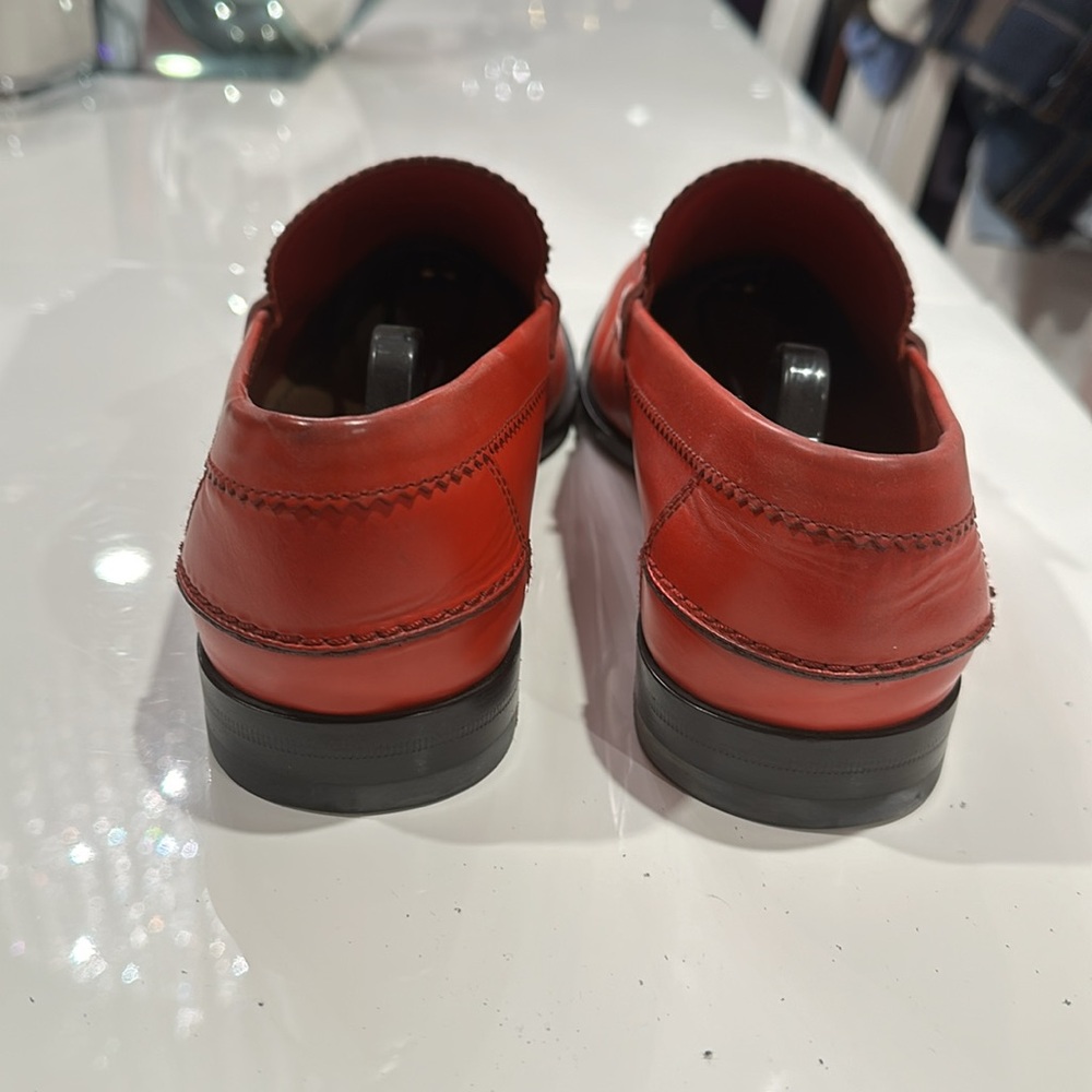Gucci leather shoes in brilliant red 8.5 European 9.5 US size - Picture 3 of 6